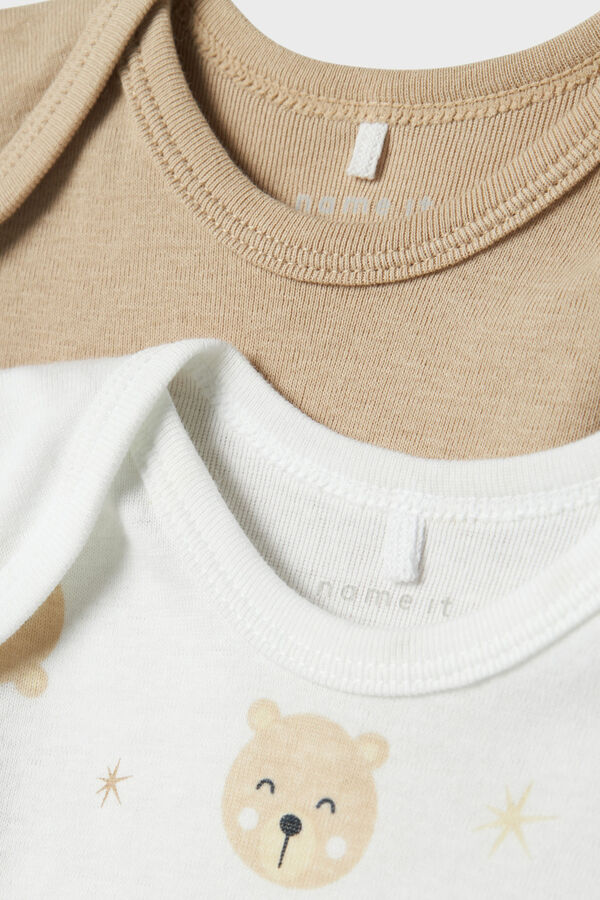 Name it Set 3 bodys osito bebé neutro gris