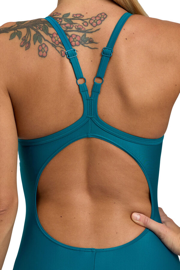 Womensecret Women's Arena Solid swimsuit  bleu