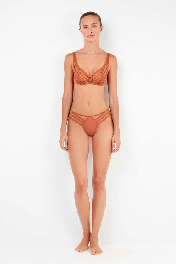 Gisela Balconette melltartó szivacs nélkül rávasalt mintás