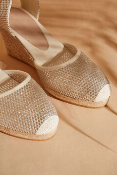 Womensecret Golden mesh wedges  yellow