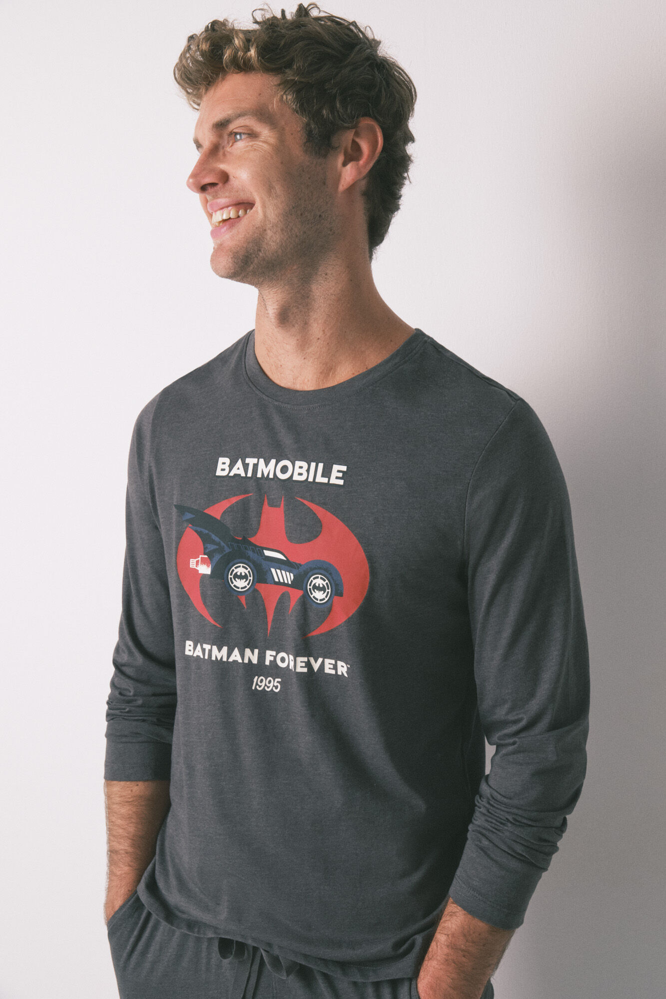 Women'secret Pyjama long en coton Batman gris