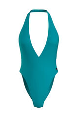 Womensecret Open back halterneck swimsuit Blau