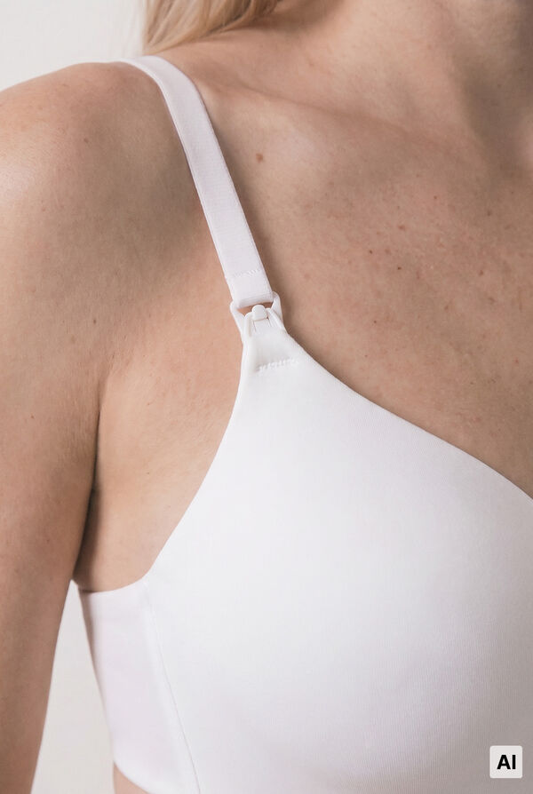 Women'secret White padded triangle maternity bra LOVELY white