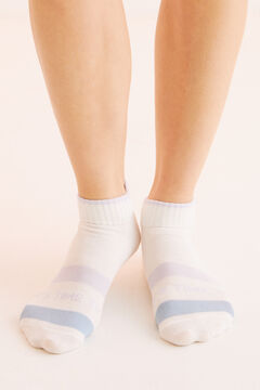 Womensecret Socken kurz Baumwolle Aufschrift Weiß