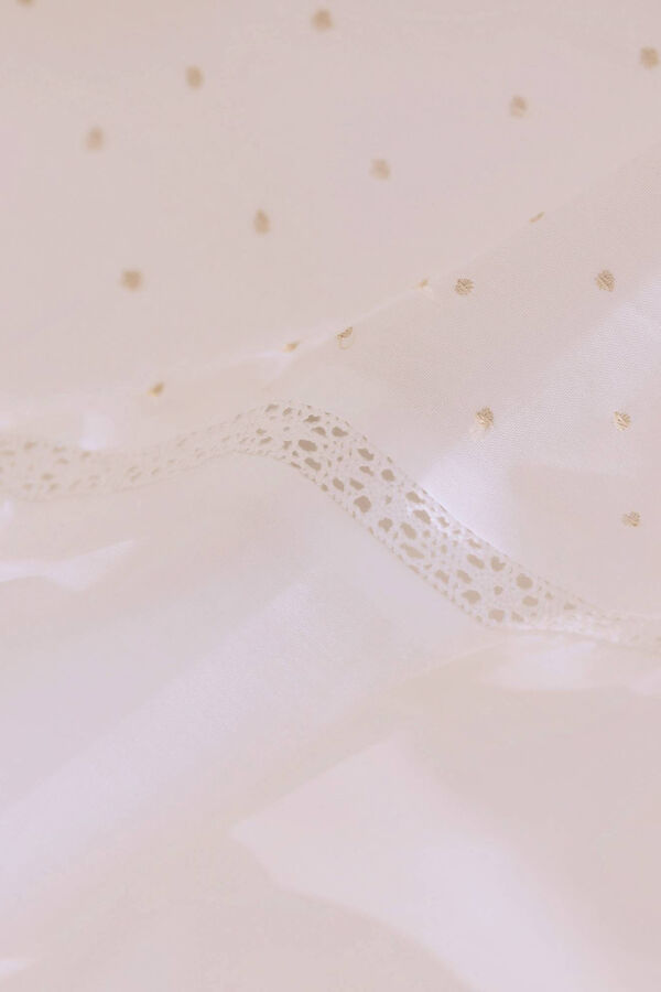 Womensecret Bettbezug Baumwollperkal Stickerei. Bett 180-200 cm. Weiß
