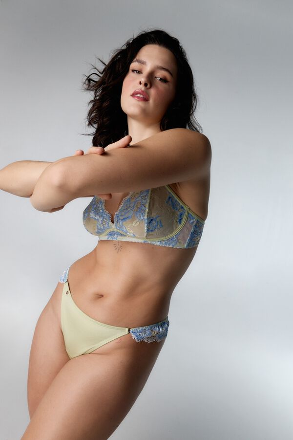 Black Limba Muse Brazilian panty green