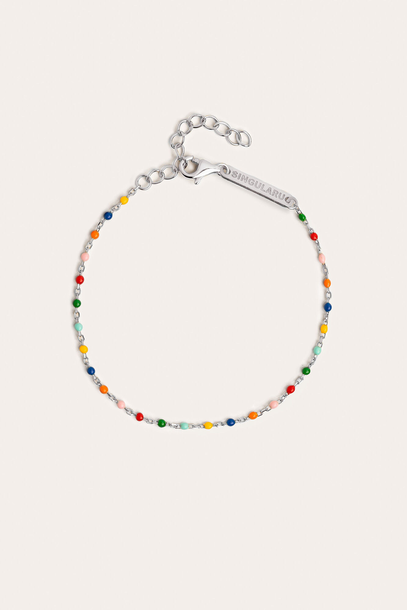 Singularu Pulsera Dots Colors Enamel Plata