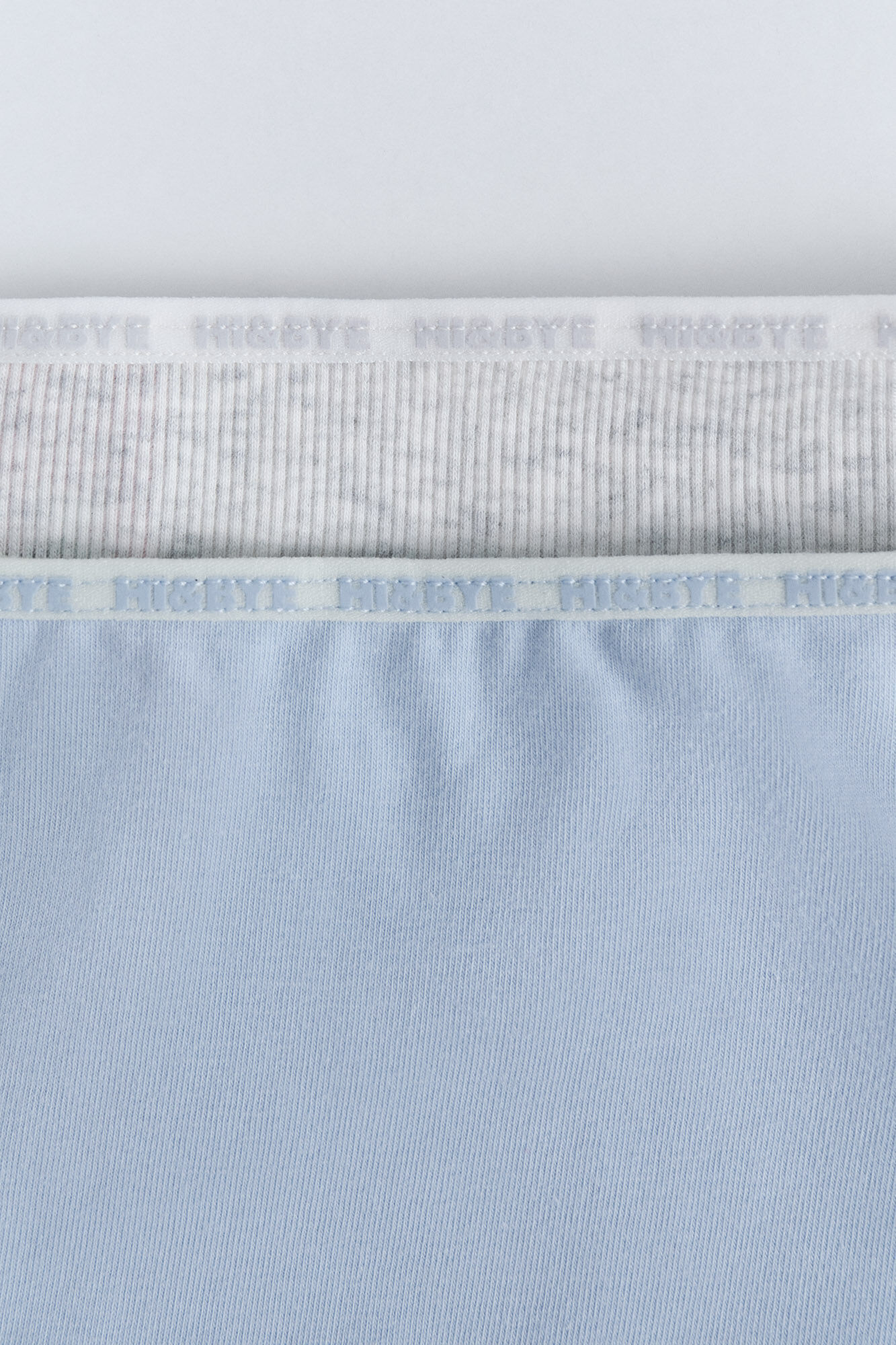 HI&BYE Pack of 2 blue and grey boxer panties