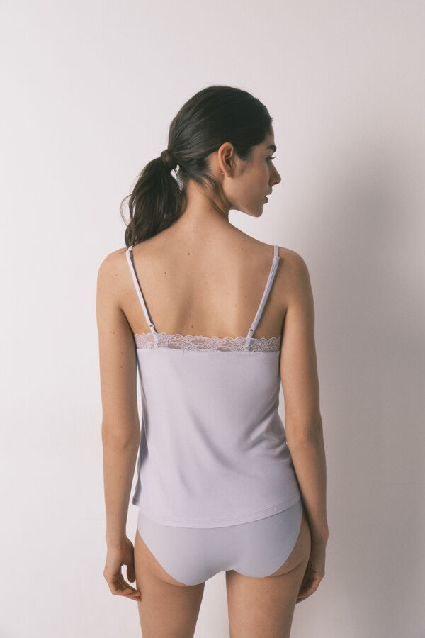 Women'secret Blue jersey-knit super soft vest top blue