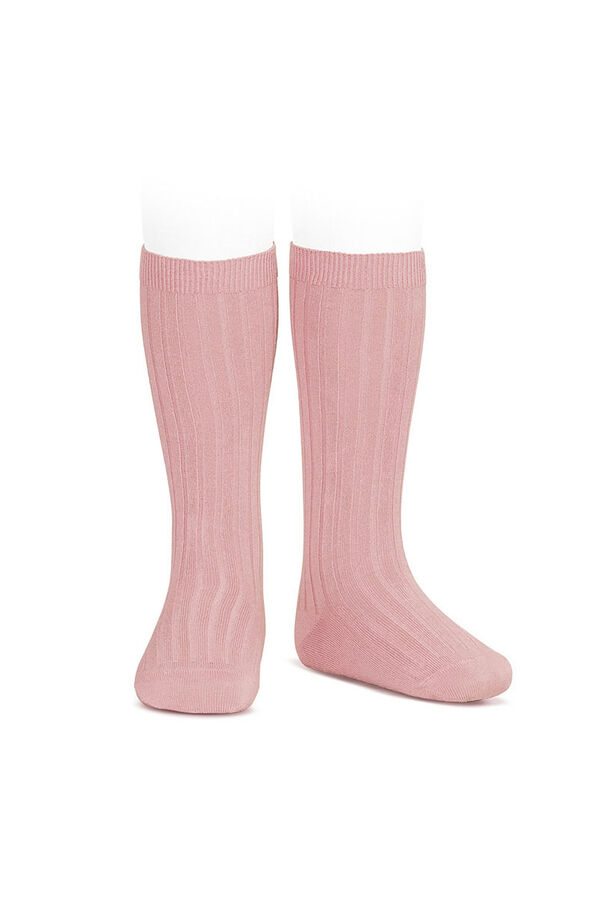 Condor Calcetines altos b&aacute;sicos canal&eacute; rosa