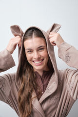 Women'secret Bambi ears midi robe nude
