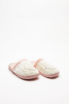 Womensecret Ivory fur La Vecina Rubia slippers beige