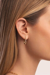 Singularu Pendientes Aro Bibi Acero Ba&ntilde;o Oro amarillo