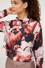 Only Play Top deportivo manga larga rosa