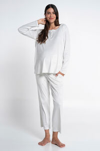 Ohma! Pyjama -Set aus gestreiftem Umstandsmode