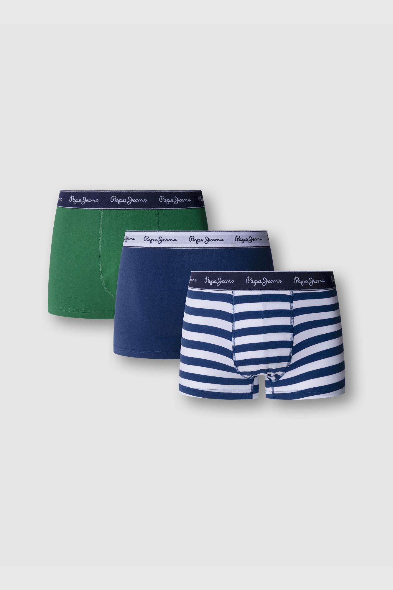 Pepe Jeans Pack 3 boxer liso e riscas