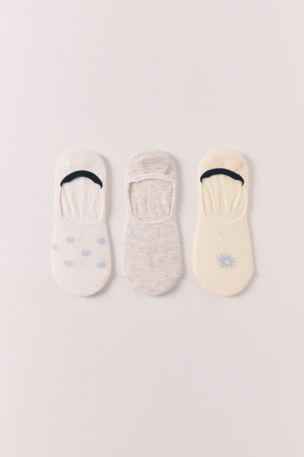 Women'secret Varied print no-show socks 3-pack printed