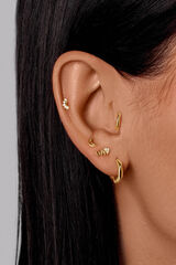 Womensecret Gold Ribbon Hoop Earrings printed