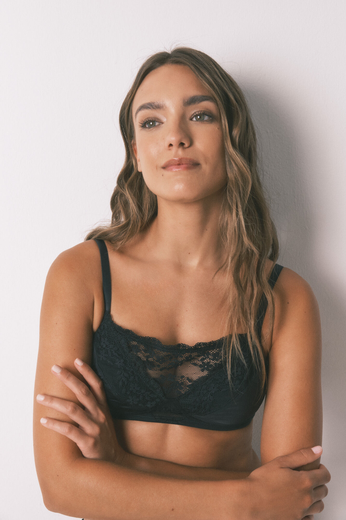 Women'secret Top postoperatorio encaje negro