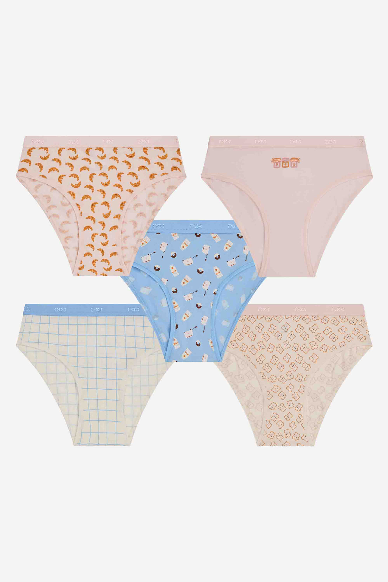DIM Pack de 5 bragas DIM Les Pockets