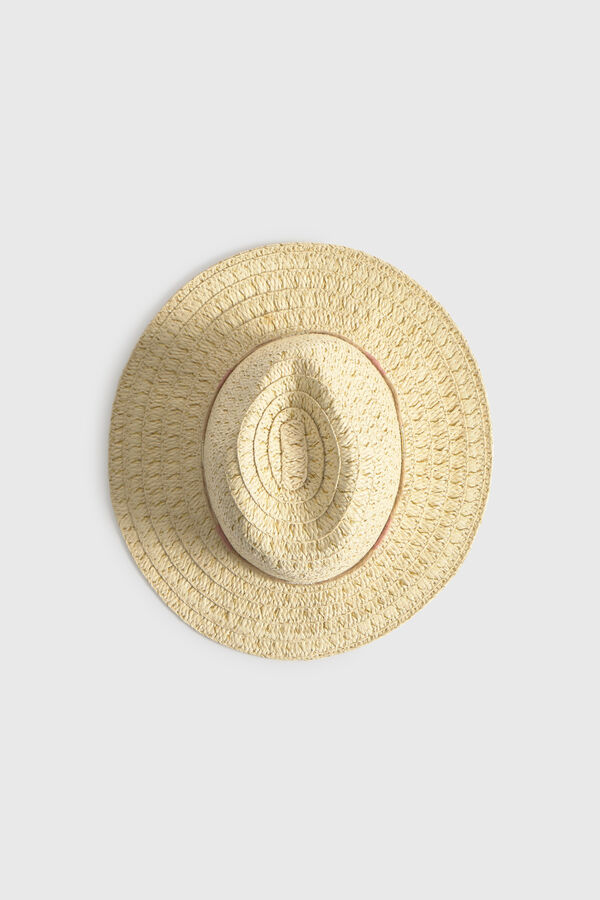 Textura Sombrero de playa beige