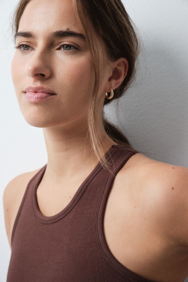 Women'secret Brown cup tank top nude
