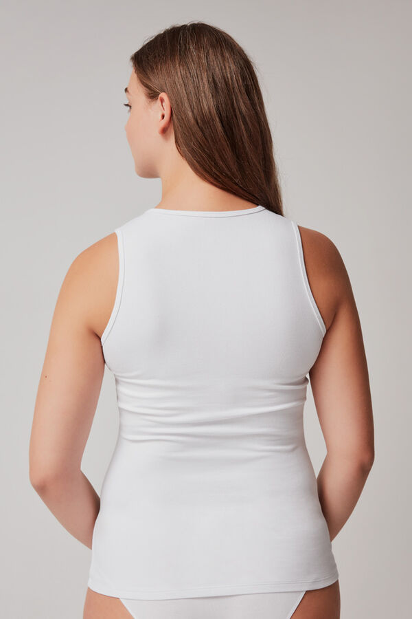 Camiseta Interior Térmica Blanca-Mujer - Textiles Gomera