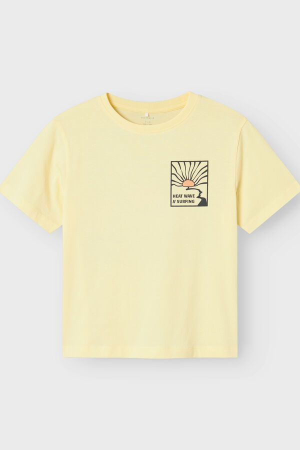 Womensecret Boys' short-sleeved surfer print T-shirt imprimé
