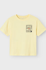 Womensecret Camiseta manga corta niño print surfero amarillo