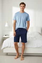 Trendyol Conjunto de pijama corto liso azul