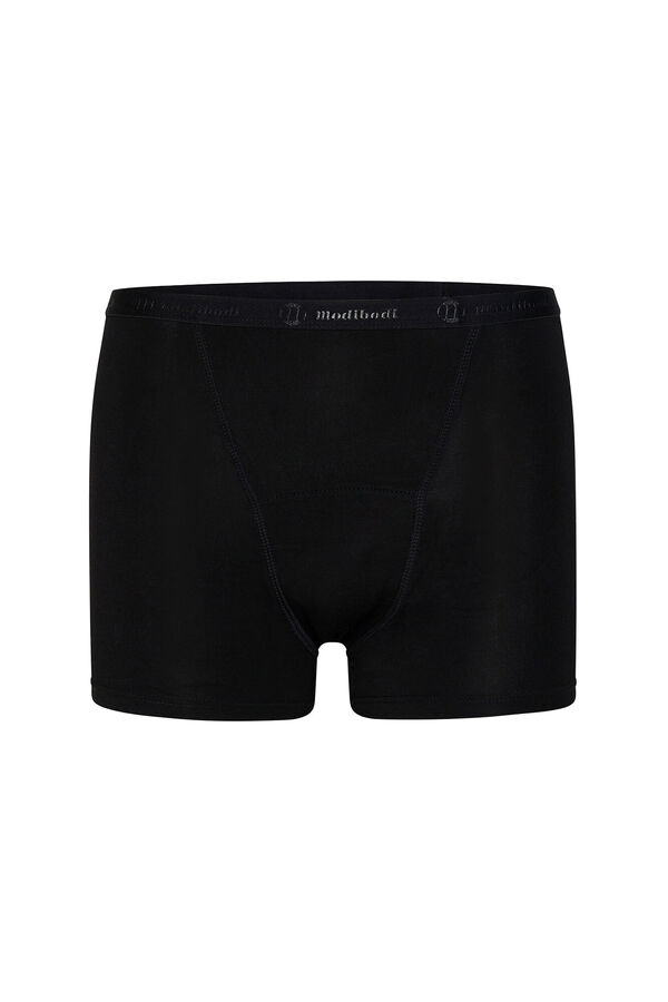 Womensecret Classic black bamboo boyshort period panties – heavy or overnight absorption fekete