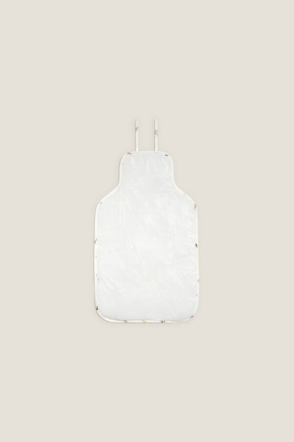 Textura Wickelauflage aus Baumwolle mit Gesichtern Weiß