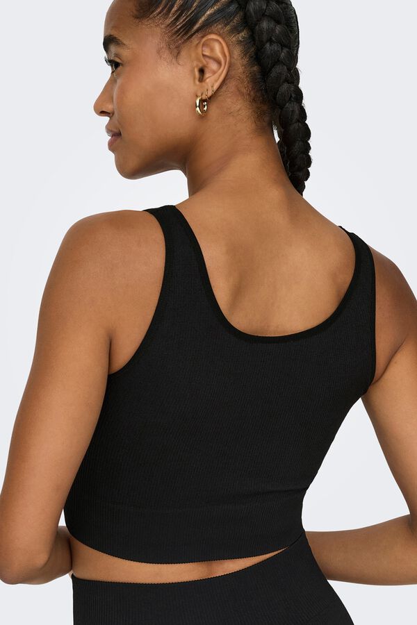 Only Play Nahtloses Crop-Top Blau