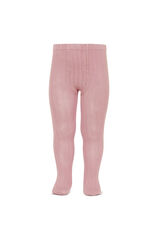 Condor Meias-calças básicas caneladas rosa