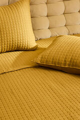 Calma House Narbonne Senf helle Bettdecke mit Print