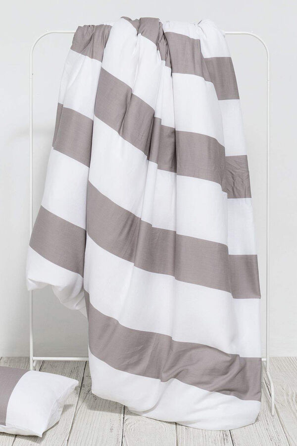 Womensecret Capa nórdica 100% algodão patchwork. Cama 80-90 cm. cinzento