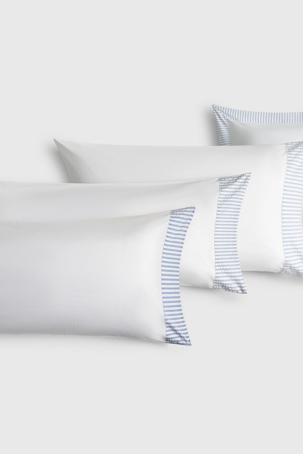 Textura Striped seersucker pillow case printed