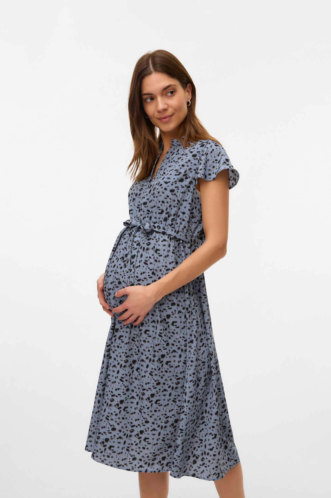 Mamalicious Vestido midi maternity e amamenta&ccedil;&atilde;o