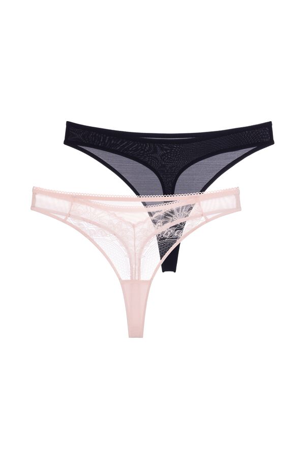 Dorina Pack de 2 tangas encaje Lincoln rosa
