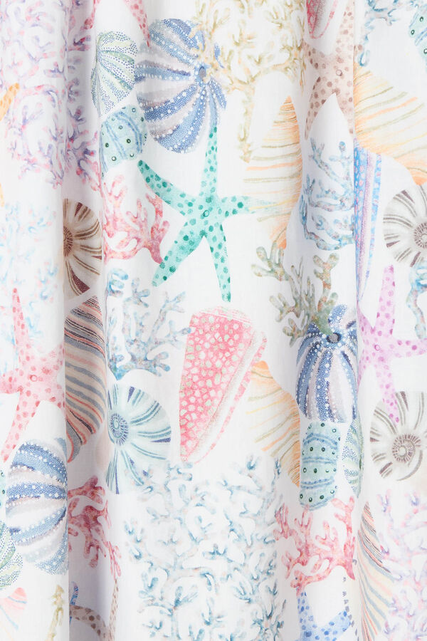 Textura Toalha de praia com estampado de conchas estampado