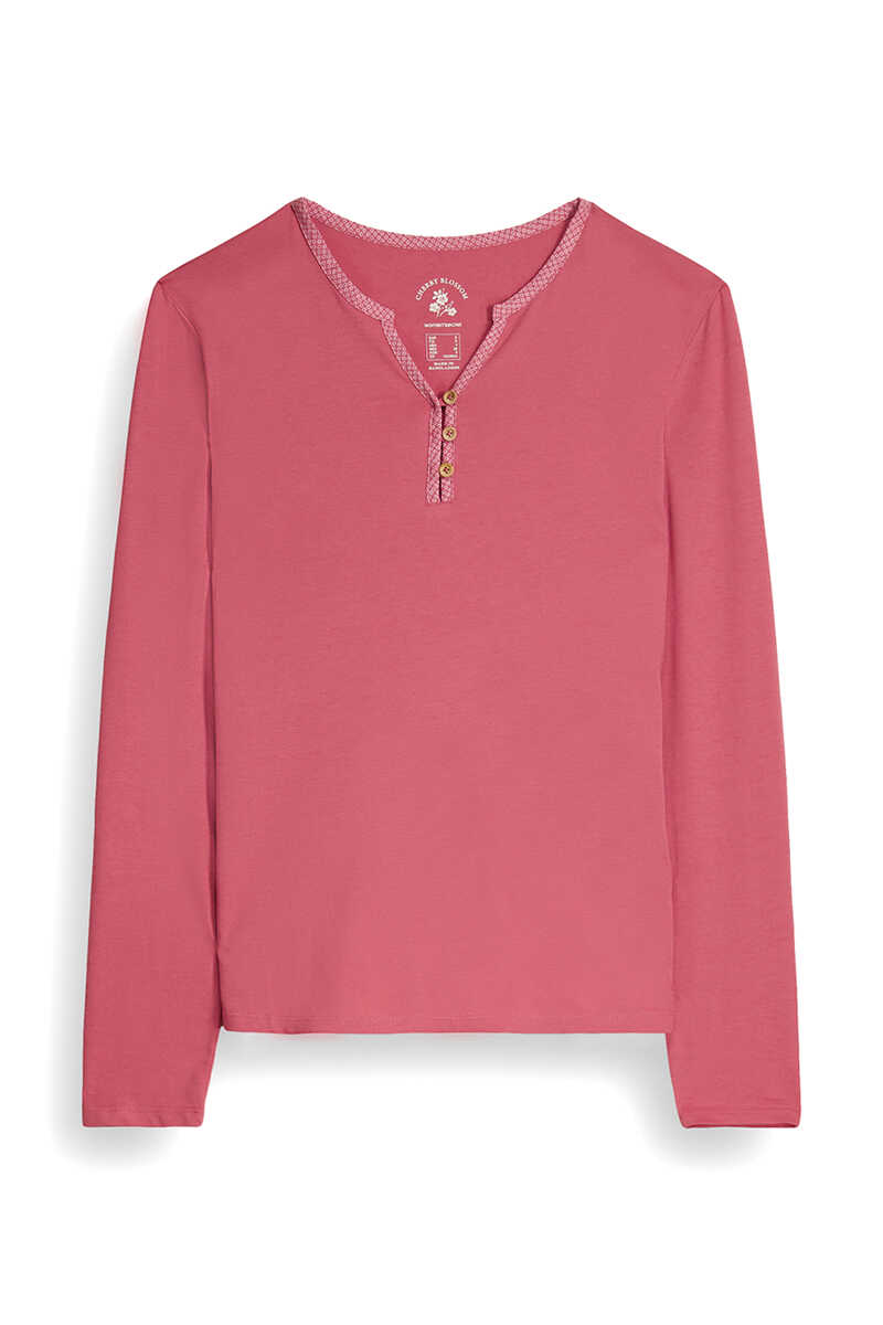 Langarm-Shirt 100 % Baumwolle Rosa Homewear | und | Pyjamas WomenSecret