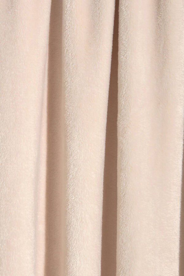 Womensecret Decke Fleece Fransen 120 x 180 cm. Braun