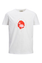 Womensecret Back print cotton T-shirt blanc
