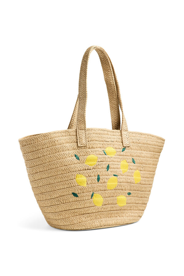 Pieces Bolso shopper de limones nude