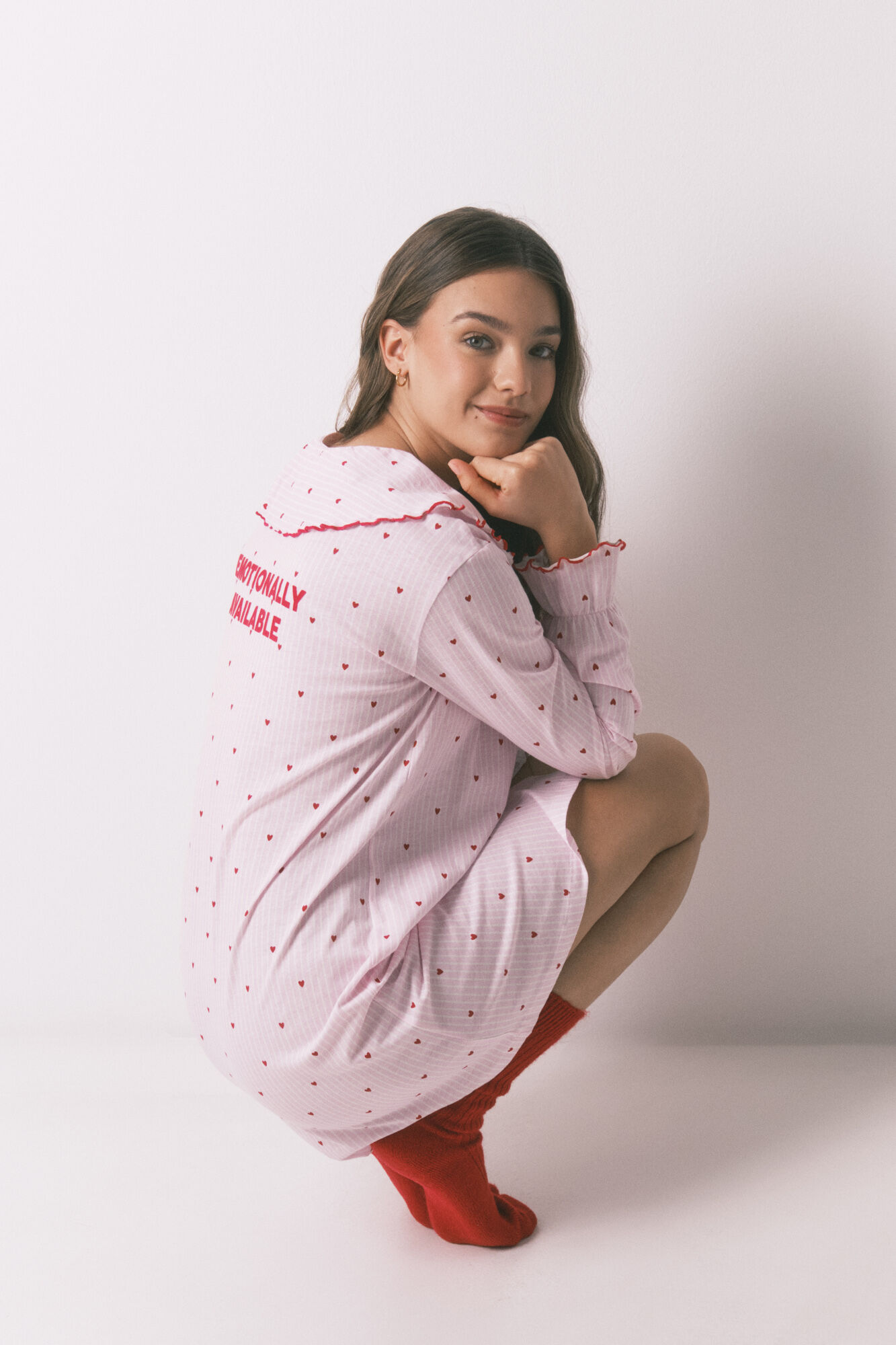 Women'secret Cotton Peter Pan collar nightgown