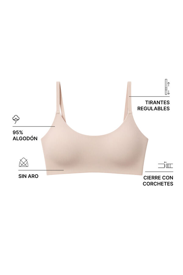 Women'secret GODDESS bra top od mikrofibera sa penastim punjenjem, braon Boja Kože