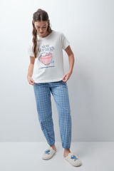 Women'secret Snoopy cotton short sleeve long pyjamas beige