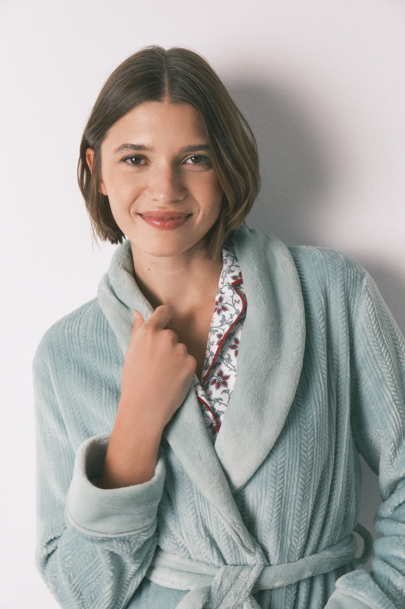 Women'secret Midi kućni ogrtač od flis tkanine