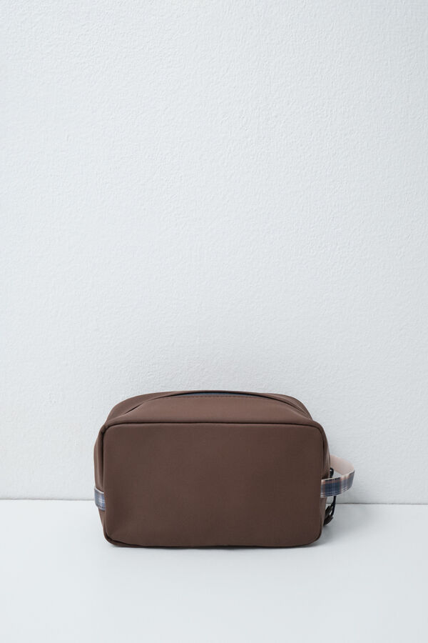 Women'secret Brown rubberised medium vanity case nude