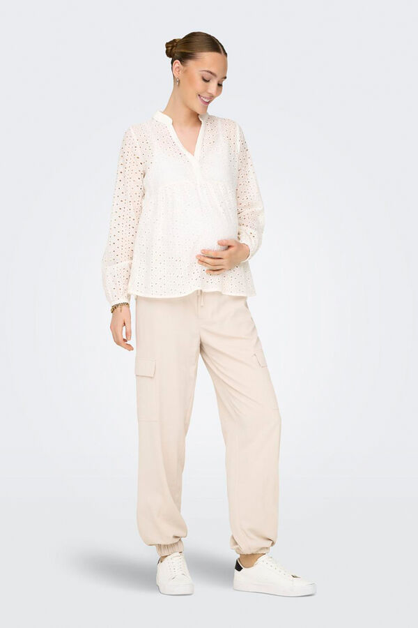 Womensecret Long-sleeved maternity blouse Bijela